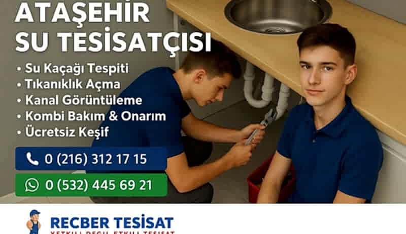 Ataşehir Su Tesisatçısı  7/24 Cihazlı Su Kaçağı Tespiti  Reçber Tesisat